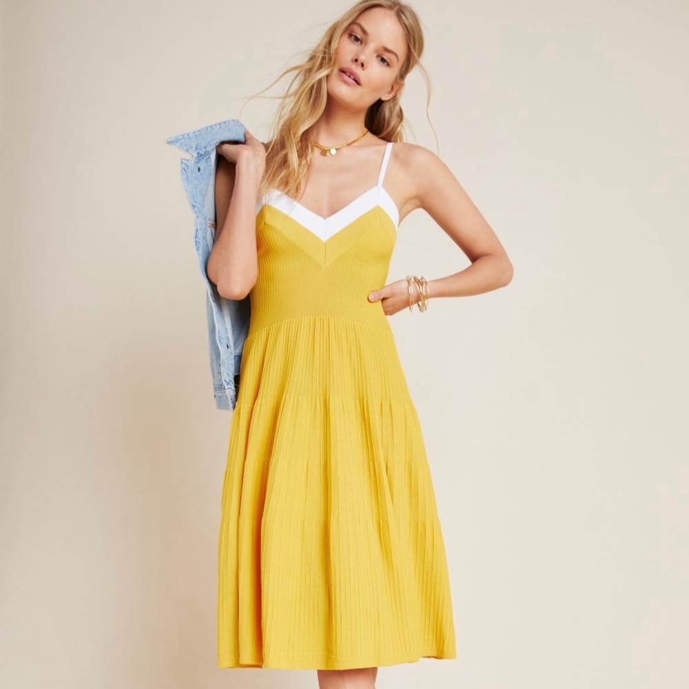 Eva Franco Jolie Tiered Knit Mini Dress M